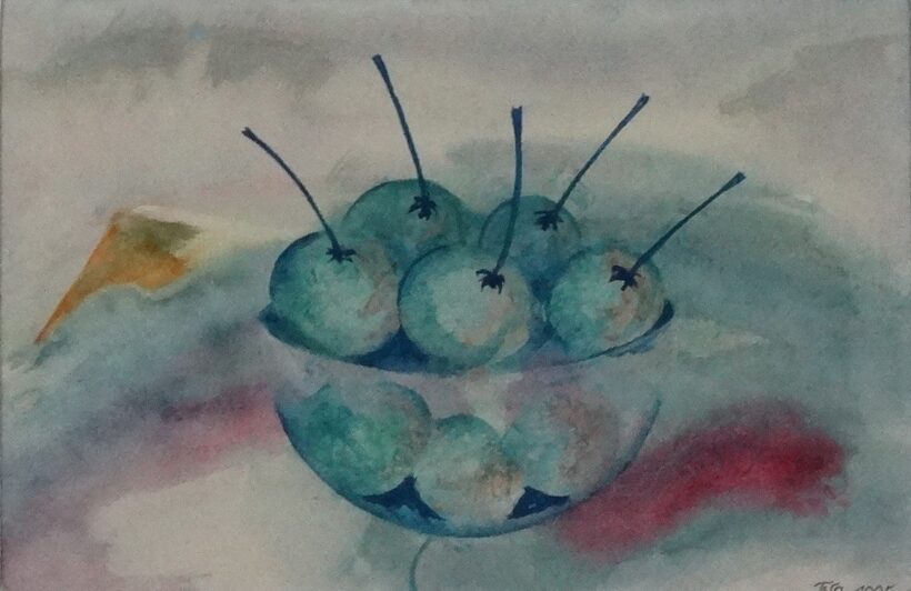 Németh Balthy Terézia (1945): Kék cseresznyék, 1995