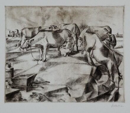 Szobotka Imre (1890-1961): Tehénfejés, 1920-as évek