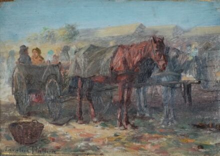 Pállya Carolus (1875-1948/50): Lovasszekér