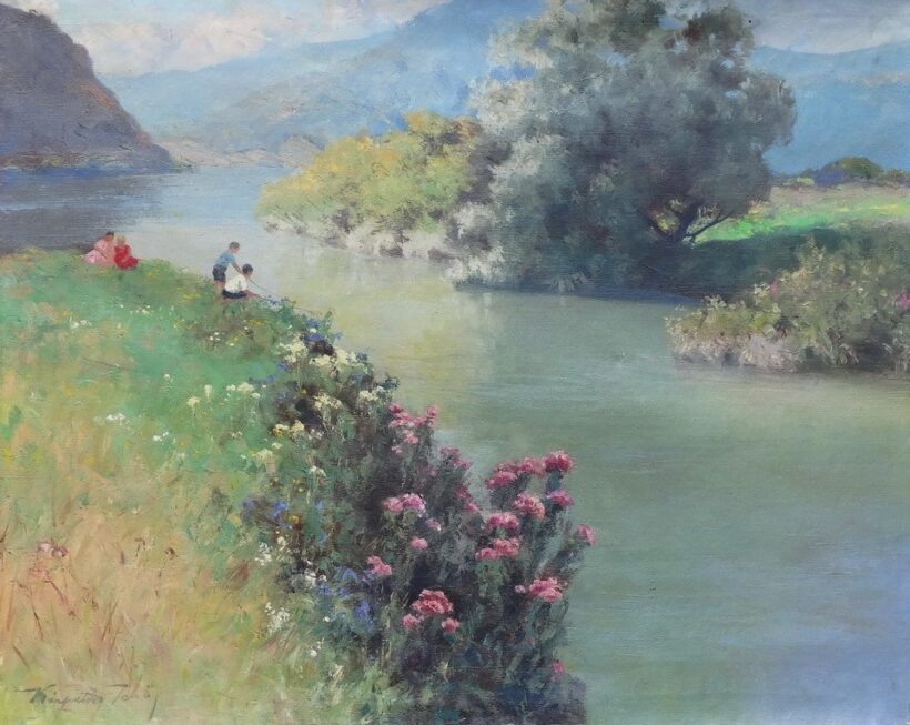 Kárpáthy Jenő (1870-1950): Folyóparti táj