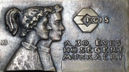Ismeretlen alkotó B.B jelzéssel: Egis a 30 éves munkáért, hűségért