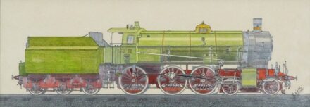 Olvashatatlan szignó: Zöld mozdony, 1930