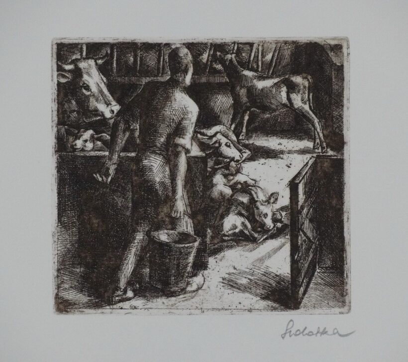 Szobotka Imre (1890-1961): Istállóban