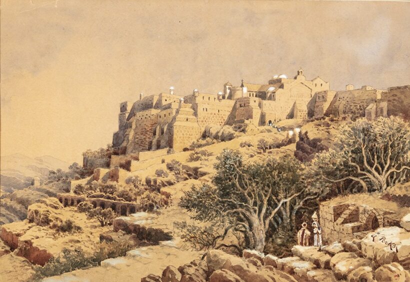 Anton Perko (Feldbach, 1833 - Dubrovnik, 1905) Észak-Afrikai városka Papír, akvarell 23,5 X 34,5 cm Jelezve jobbra lent: A. Perko