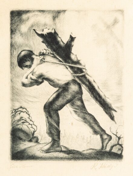 Réfi-Kády János (Pozsony, 1894 – 1941) Ecce homo Rézkarc, papír 180 X 135 mm Jelezve jobbra lent: R. Kády J.