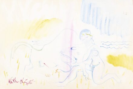 Vinkler László (Szabadka, 1912 – Szeged, 1980) Bika tánca Akvarell, karton 430 X 610 mm Jelezve balra lent: Vinkler László