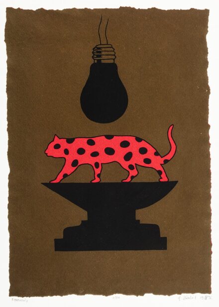 ef Zámbó István (Salgótarján, 1950 - ) Egyensúly 7/50 Szitanyomat, papír 575 X 410 mm Jelezve jobbra lent: ef Zámbó I. 1996