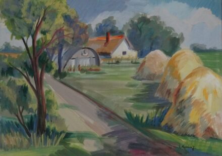 L.Kovács Júlia (Pósfai)(1935): Alföldi tanya, 1964