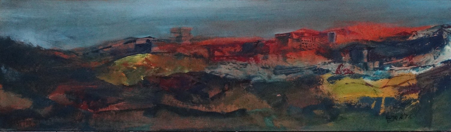 Varga R.szignó: Hegyi táj, 1977