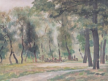 Zádor István (1882-1963): Szolnoki parkrészlet, 1935