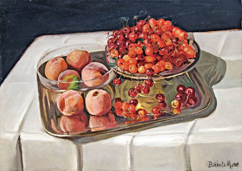 Bükkerti Mariska, Gémes Gindert Péterné (1889-1923): Cseresznyés csendélet, 1915