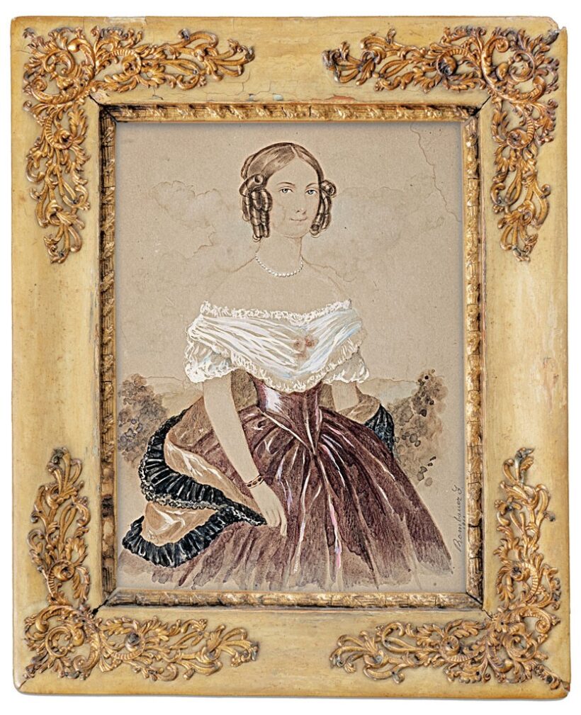 Rombauer János (1782-1849): Ifjú hölgy portréja, 1813