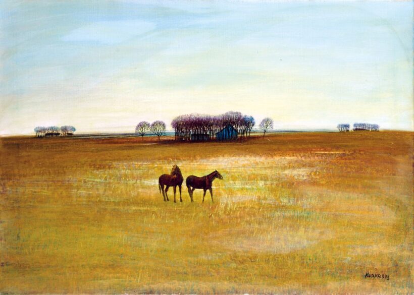Kurucz D. István (1914-1996): Lovak a pusztában, 1973
