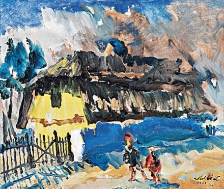 Holló László (1887-1976): Falurészlet, 1972