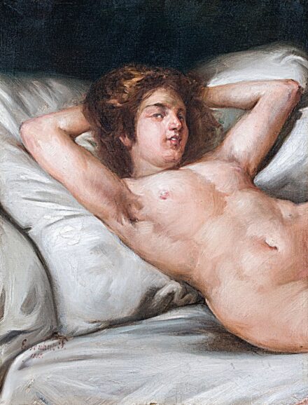 Eisenhut Ferenc (1857-1903): Fekvő akt, 1855