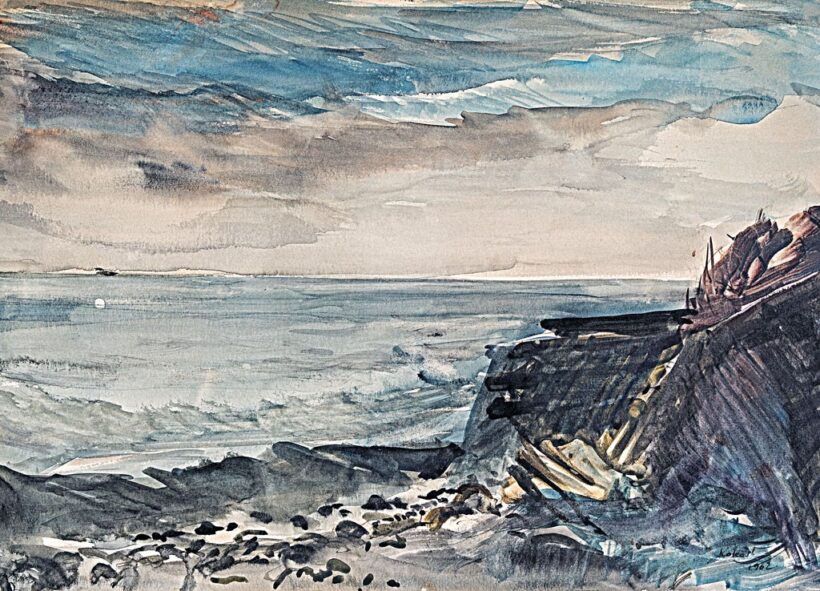 Kokas Ignác (1926-2009): Sziklás tengerpart, 1962
