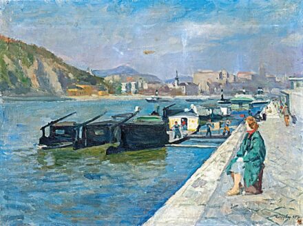 Kisgyörgy Miklós (működött a 20. sz. közepén): "Pesti Dunapart", 1957