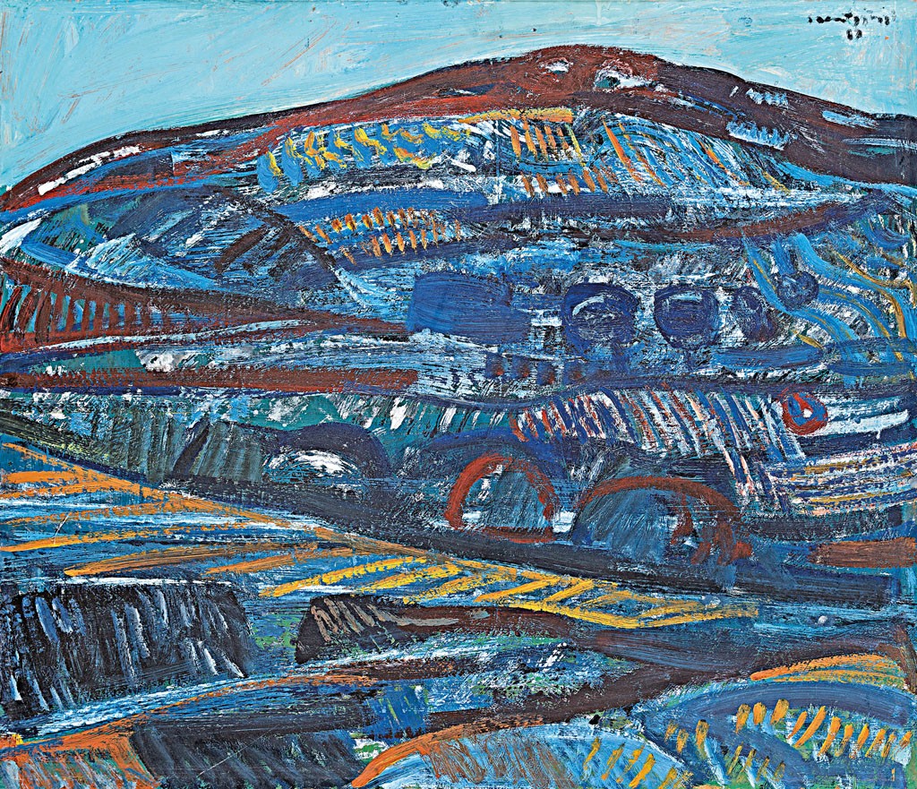 Szentgyörgyi Kornél (1916-2006): Dombos táj, 1967