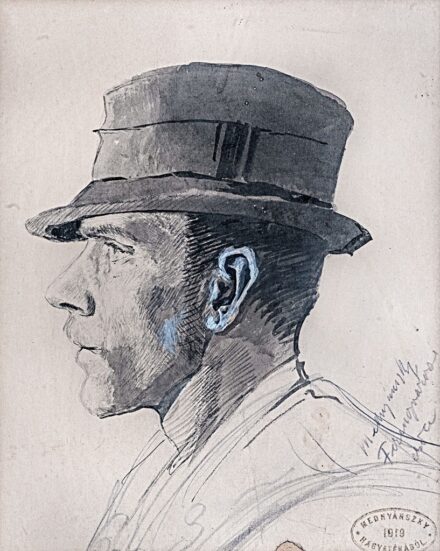 Mednyánszky László báró (1852-1919): Kalapos férfi portréja