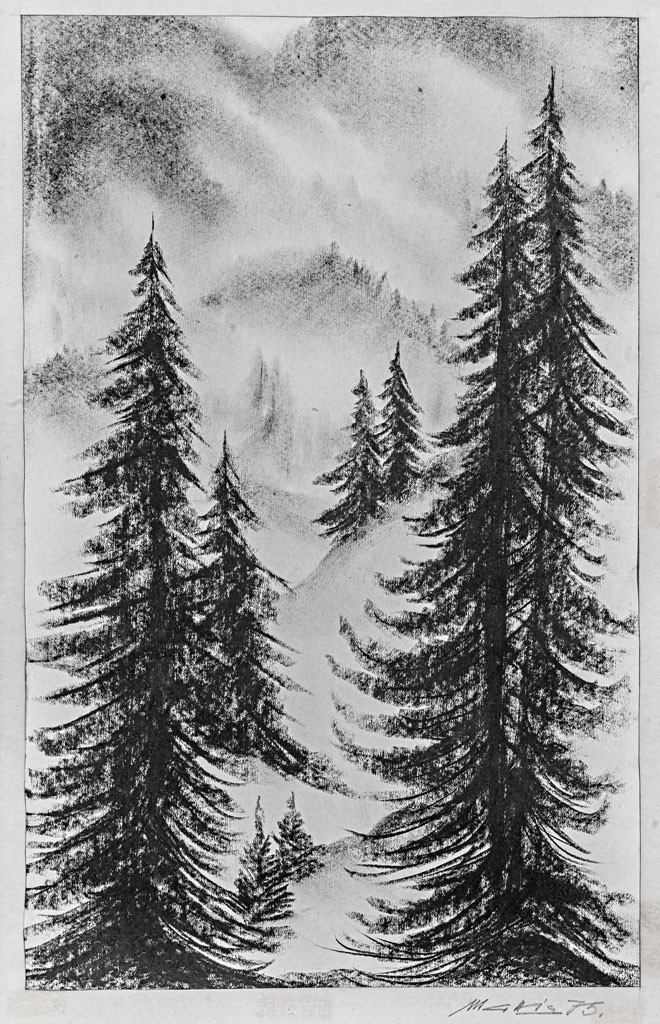 Mattis-Teutsch János , ifj. (1913-1989): Erdei fenyők, 1975