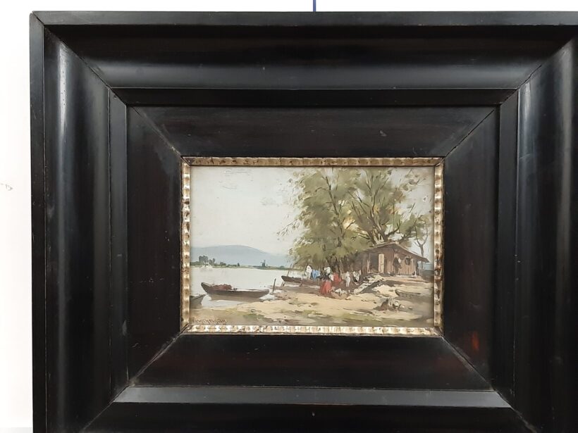 Pörge Gergely (1858-1930): Folyóparti életkép - Image 2