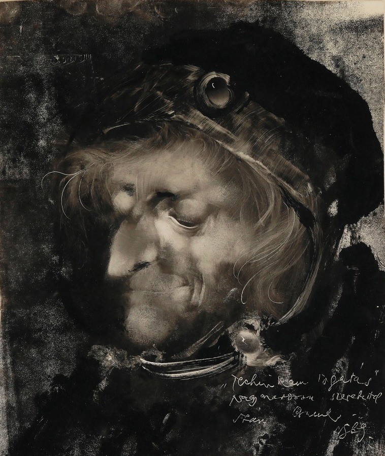 Szász Endre (1926 - 2003): Barettes férfi 1969, ajánlással