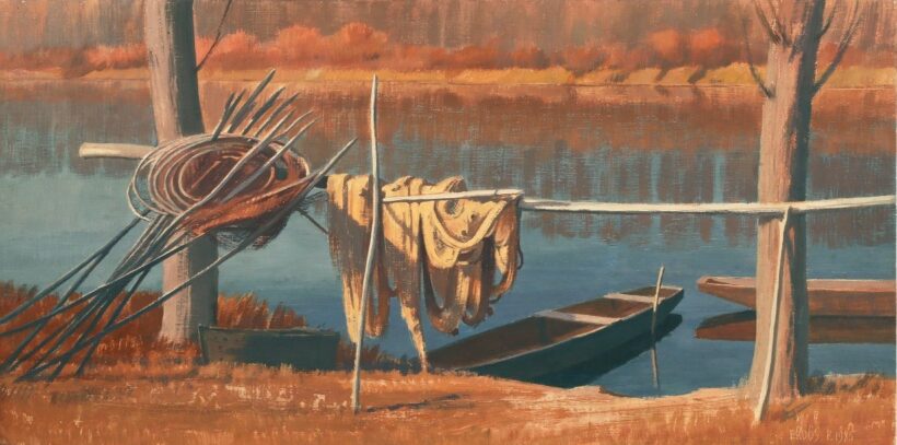 Erdős Péter (1938.): Halászkikötő, 1985 körül