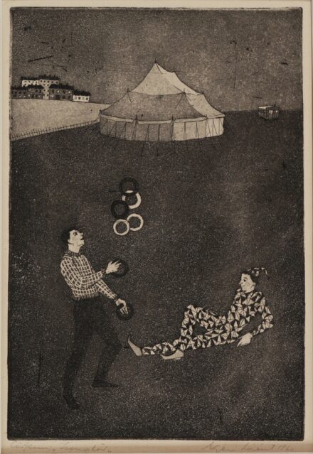 Nyári Lóránt (1928 - 1982): Cirkuszi zsonglőr, 1960