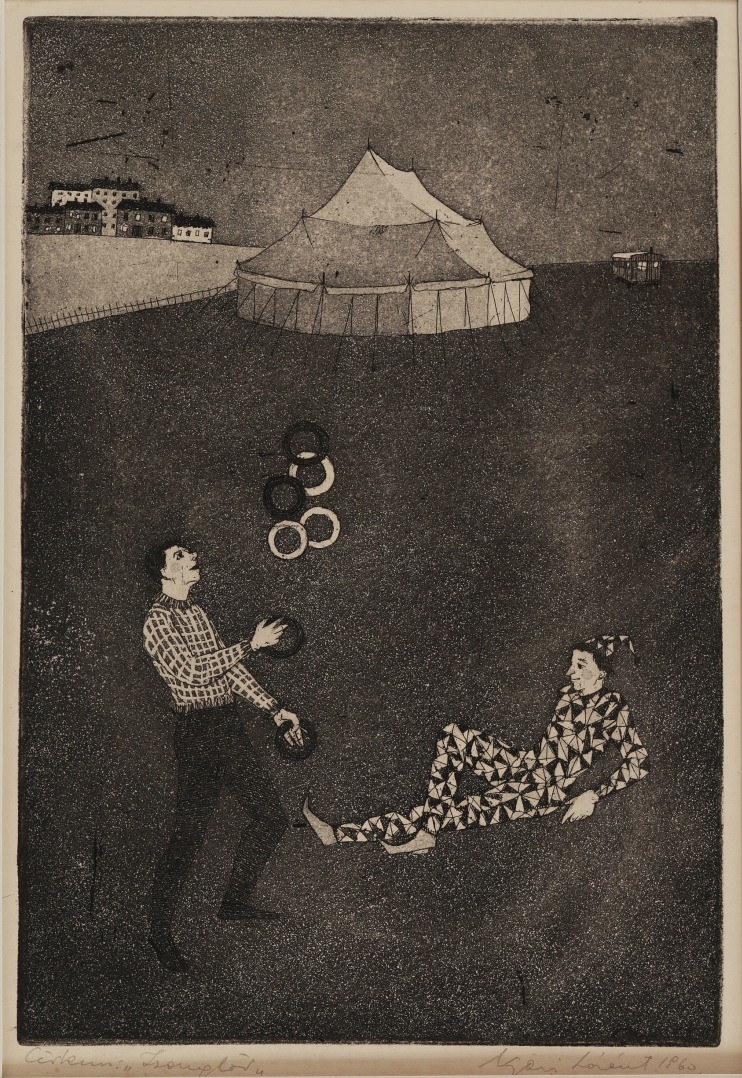 Nyári Lóránt (1928 - 1982): Cirkuszi zsonglőr, 1960