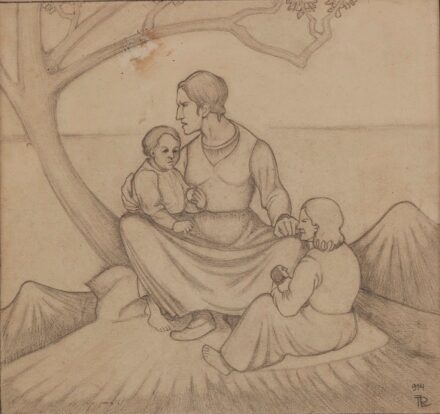 Remsey Zoltán (1893 - 1925): Anya gyermekeivel, 1914