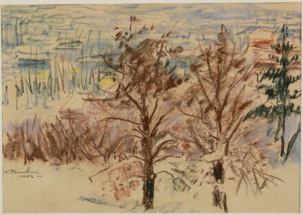 Róna Emy (1904 - 1988): Téli erdőrészlet, 1963