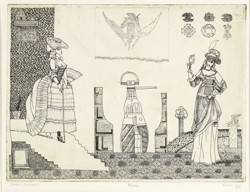 Szemethy Imre (1945): Goldoni illusztráció, 1977