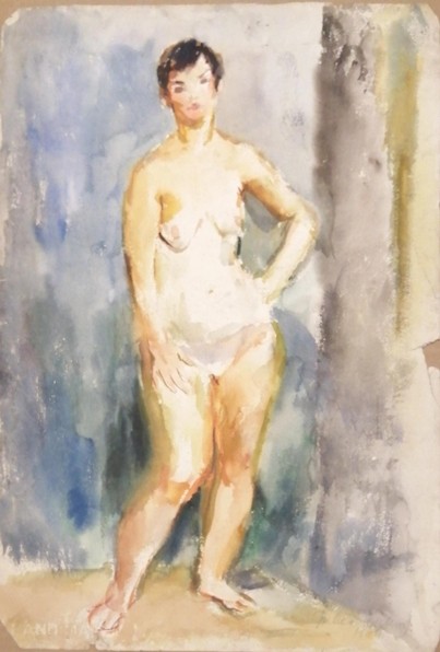 JUHÁSZ ERIKA (1926-2018) Kétoldalas- Akt, Utcakép