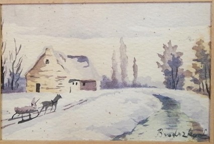 BRODSZKY jelzéssel Téli táj