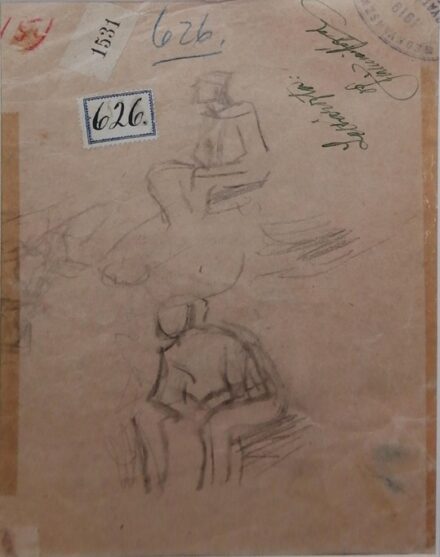 BÁRÓ MEDNYÁNSZKY LÁSZLÓ (1852-1919) Kétoldalas vázlat