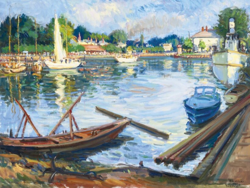 Boldizsár István:Siófoki kikötő, 1956