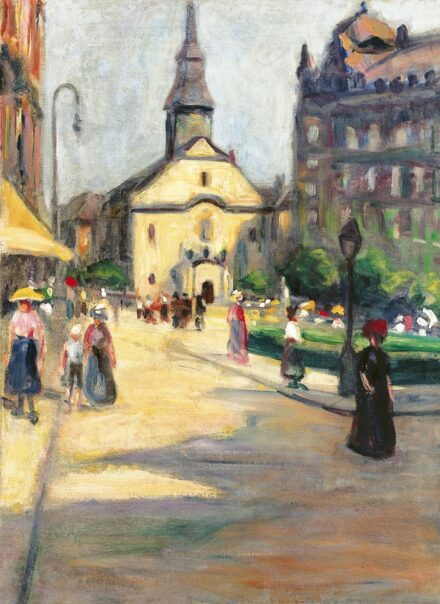 Színes Elemér:Ferenciek tere (a korábbi Kígyó tér), 1910-es évek