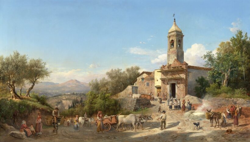 Ifj. Markó Károly:Itáliai táj (Firenze mellett), 1882