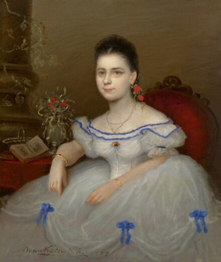 Munkácsy Mihály:Fiatal leány portréja (Jankovich Gabriella?), 1864
