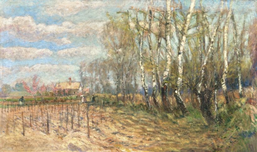 Újváry Ignác:Nyírfaliget, 1908
