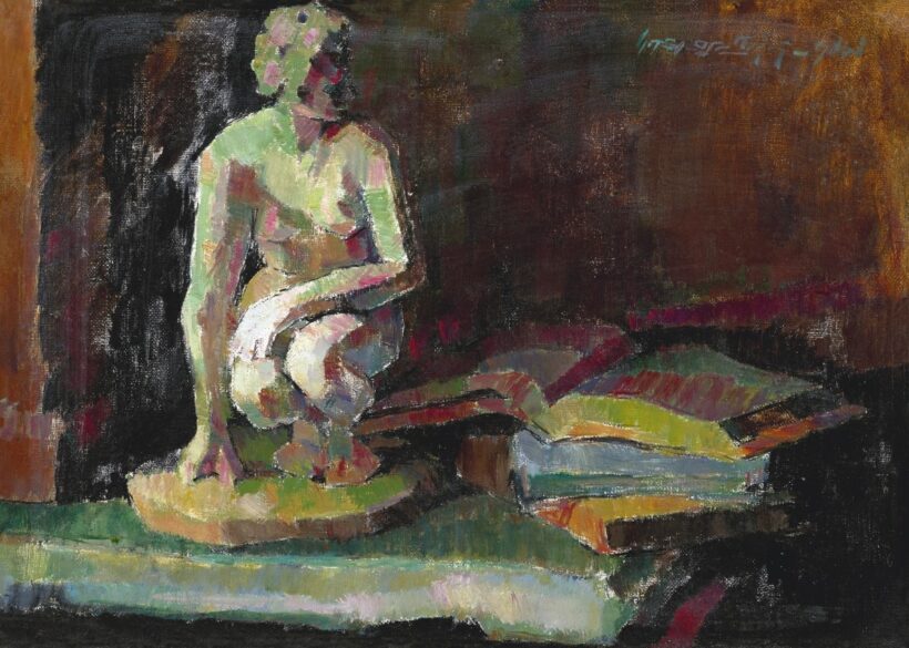 Nagy Oszkár:Csendélet könyvvel, 1958
