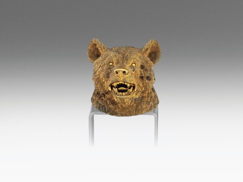 Figurális tintatartó - Medvefej
Bécs, XIX. század vége.