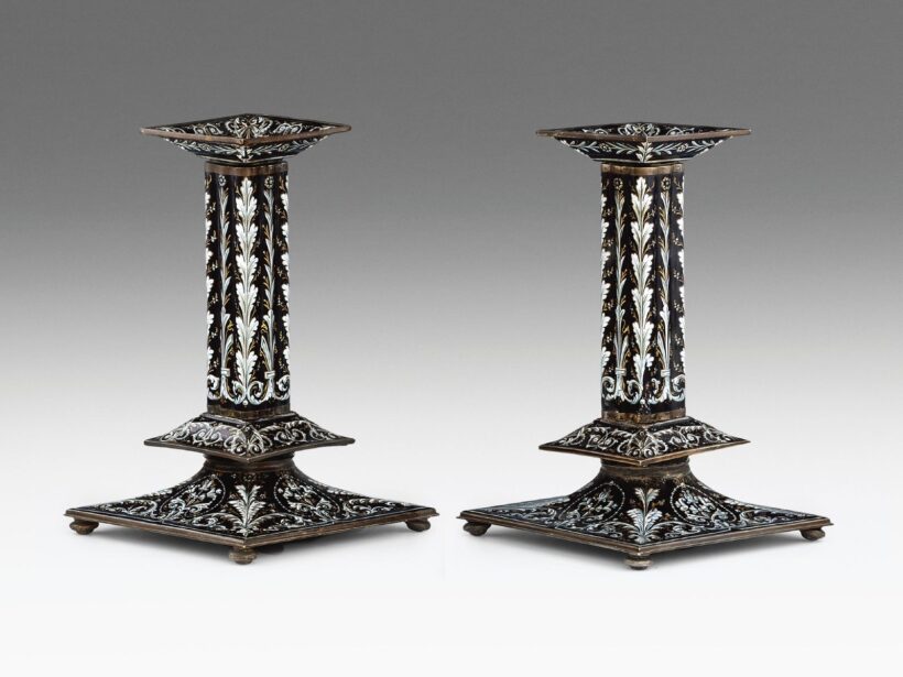 Francia gyertyatartó-pár
Limoges, 1870 körül