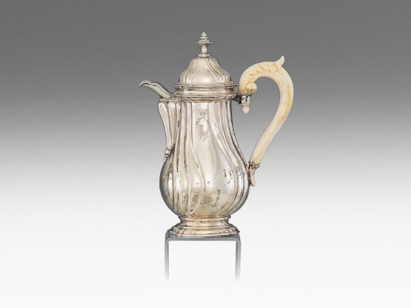 Rokokó kávéskanna
Bécs, 1880 körül, Josef Carl Klinkosch császári és királyi udvari szállító.