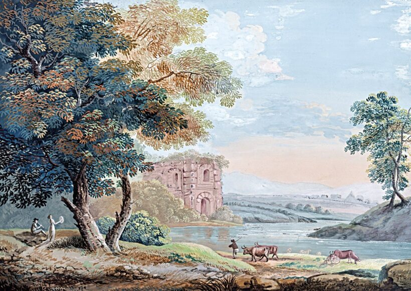Bomant, Mich. jelzéssel: Vízparti táj, 1790