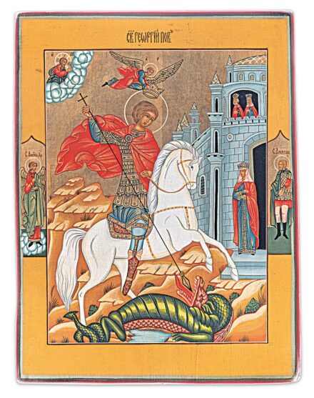 Orosz ikonfestő, 1900 körül: Sárkányölő Szent György