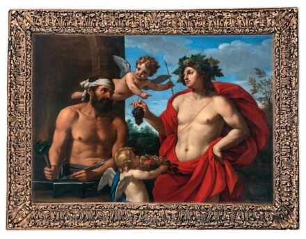 Cignani, Carlo (1628-1719)-nak tulajdonított: Dionysos és Eros Hephaistos műhelyében, 1680 körül    VÉDETT-NO EXPORT