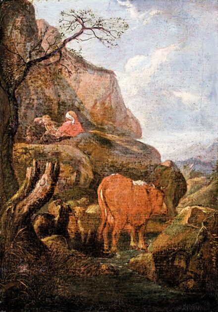 Potter, Paulus (1625-1654) követője, 17. sz. vége: Pihenő pásztorok