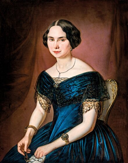 Barabás Miklós (1810-1898): Hölgyportré, 1842