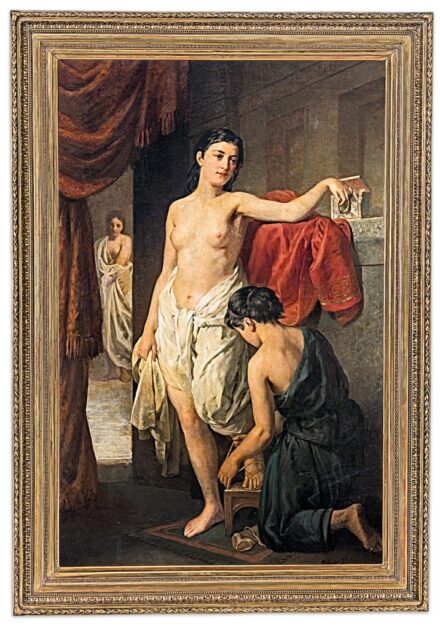 Molnár József (1821-1899): Fürdő után (Pompeji  fürdőben), 1880 körül